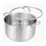 Nuovva Stainless Steel Stockpot with Glass Lid, 16L, Induction Ready