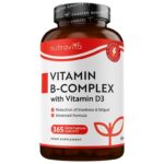 Nutravita Vitamin B Complex High Potency – 365 Tablets – 1 Full Year Supply