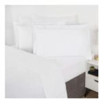 OHS 2 Pack Cotton Oxford Pillowcases – White