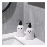 OHS 2 Pack White Ghost Soap Dispensers – Fun Hand Washing for Halloween