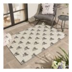 OHS Bow Print Outdoor Rug – Monochrome