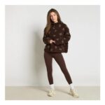 OHS Bows Teddy Half Zip Fleece Sweatshirt Pullover Jumper