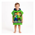 OHS Kids Minecraft Towel Poncho – Green