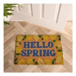 OHS Lemon Print Coir Mat – Natural/Lemon