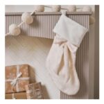 OHS Plush Bow Stocking – Cream