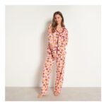 OHS Pumpkin Button through Pyjama Set,Pink