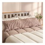 OHS Tufted Arches Bolster Pillow – Natural, Cream Or Coffee