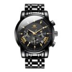 OLEVS Mens Watches Luxury Stainless Steel Quartz Watch for Men Waterproof
