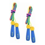 OTraki 2-Pack Jump Rope Kids, 8.2 Ft, Adjustable, Wooden Handles