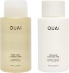 OUAI Fine Shampoo and Conditioner Set – Sulfate Free Shampoo and Conditioner for Fine Hair – Made with Keratin, Marshmallow Root, Shea Butter & Avocado Oil – Free of Parabens & Phthalates – 300 ml