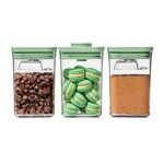 OXO Good Grips Pistachio POP 3 Piece Container Set with Mini Scoops
