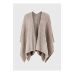 Oatmeal Baby Cable Knit Shawl