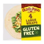 Old El Paso Gluten Free 4 Large Tortilla Wraps 215g