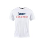 One Crew Flag Unisex T-Shirt, White 100% Cotton