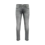 Only and Sons Onsloom Mens Slim-Fit Jeans Midrise Grey 30×30