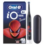 Oral-B iO Kids Marvel Spiderman Electric Toothbrush, 1 Toothbrush Head, , 3 Modes with Kid-Friendly Sensitive Mode, 2-Min Music Timer,