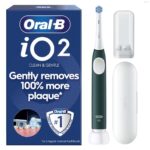Oral-B iO2 Electric Toothbrush for Adults, Forest Green, with Travel Case