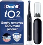 Oral-B iO2 Electric Toothbrush for Adults, Night Black, with Travel Case