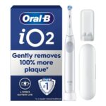 Oral-B iO2 Electric Toothbrush for Adults, Simple White, with Travel Case