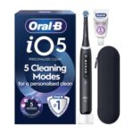 Oral-B iO5 Toothbrush Matt Black with Travel Case and Toothpaste