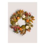 Orange Autumn Pumpkin Wreath