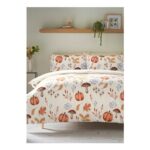 Orange Pumpkin Printed Duvet Set Single