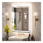 OstepDecor Backlit LED Bathroom Mirror, 50×70 Cm, Anti-Fog, Dimmable, Memory