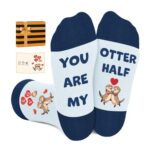 Otter Anniversary Gift Set: Socks, Greeting Card, Gift Box