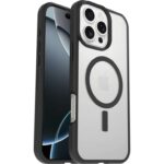 OtterBox Sleek MagSafe Case for iPhone 16 Pro Max, Clear/Black