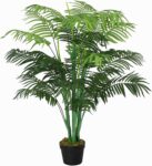 Outsunny 125cm/4FT Artificial Palm Plant Decorative Tree Nursery Pot Green