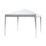 Outsunny 3x3m Pop-up Gazebo Height-Adjustable Marquee Tent White