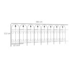Outsunny Decorative Garden Fencing 8PCs 44in X 12.5ft Metal Border Edging