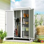 Outsunny Outdoor Storage Cabinet with Removable Shelves 94 x 43 x 166cm – With code (UK Mainland)