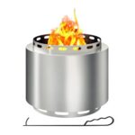 Outsunny Smokeless Fire Pit – Portable 48.5cm Wood-Burning, Silver
