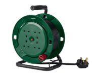 PARKSIDE 4-Socket 10m Open-Frame Cable Reel with Steel Tube Stand – 3-year warranty
