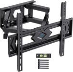 PERLESMITH TV Wall Bracket, Swivel Tilt Wall Mount for 26-70 Inch Flat & Curved TVs up to 45kg, Max. VESA 400x400mm