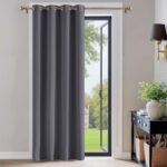 PONY DANCE Thermal Blackout Door Curtain, Grey, W52 x L84 Inch, 1 Panel sold by RYB HOME EU /FBA