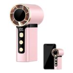 PORUPAEL Mini Handheld Turbo Fan, 120 Speeds, USB-C, LED Display