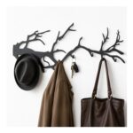PROTKPETS 8-Hook Wall Coat Rack, Black, Tree Branch Design