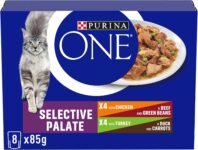 PURINA ONE Mini Fillets Selective Palate Adult Wet Cat Food 8x85g (Pack of 5)