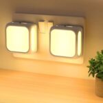 PURSNIC Night Light Plug in Wall, Dusk to Dawn, 3000K Warm White, 2 Pack Brightness Adjustable, Auto ON/OFF SB ODYSSEY IN/FBA
