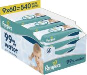 Pampers 99% Water Baby Wipes, 540 Count