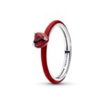 Pandora Heart Red Crystal Ring – Sterling Silver – 193088C05