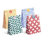 Parmedu Assorted Color Paper Gift Bags, 48 Medium, 24x17x8 Cm