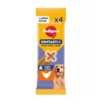 Pedigree DENTASTIX Daily Dental Chews Large Dog Treats 4 Sticks