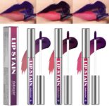 Peel Off Lip Tint 3 Colors Detachable Lip Liner Long Lasting Waterproof Matte Lip Gloss Liquid Lipstick Pigmented Lip Pencil (3Colors/Set)