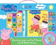 Peppa Pig – Electronic Me Reader Jr and 8 Look and Find Sound Book Library – PI Kids