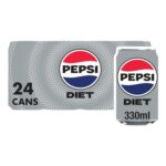 Pepsi Diet Cola, 330ml Can, 24 Pack (£7.60/£6.80 S&S)