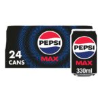 Pepsi Max No Sugar Cola Cans 24 x 330ml – max 2 cases (online only)