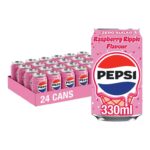 Pepsi Raspberry Ripple Ice Cream Flavour Cola 330ml Can 24 Pack